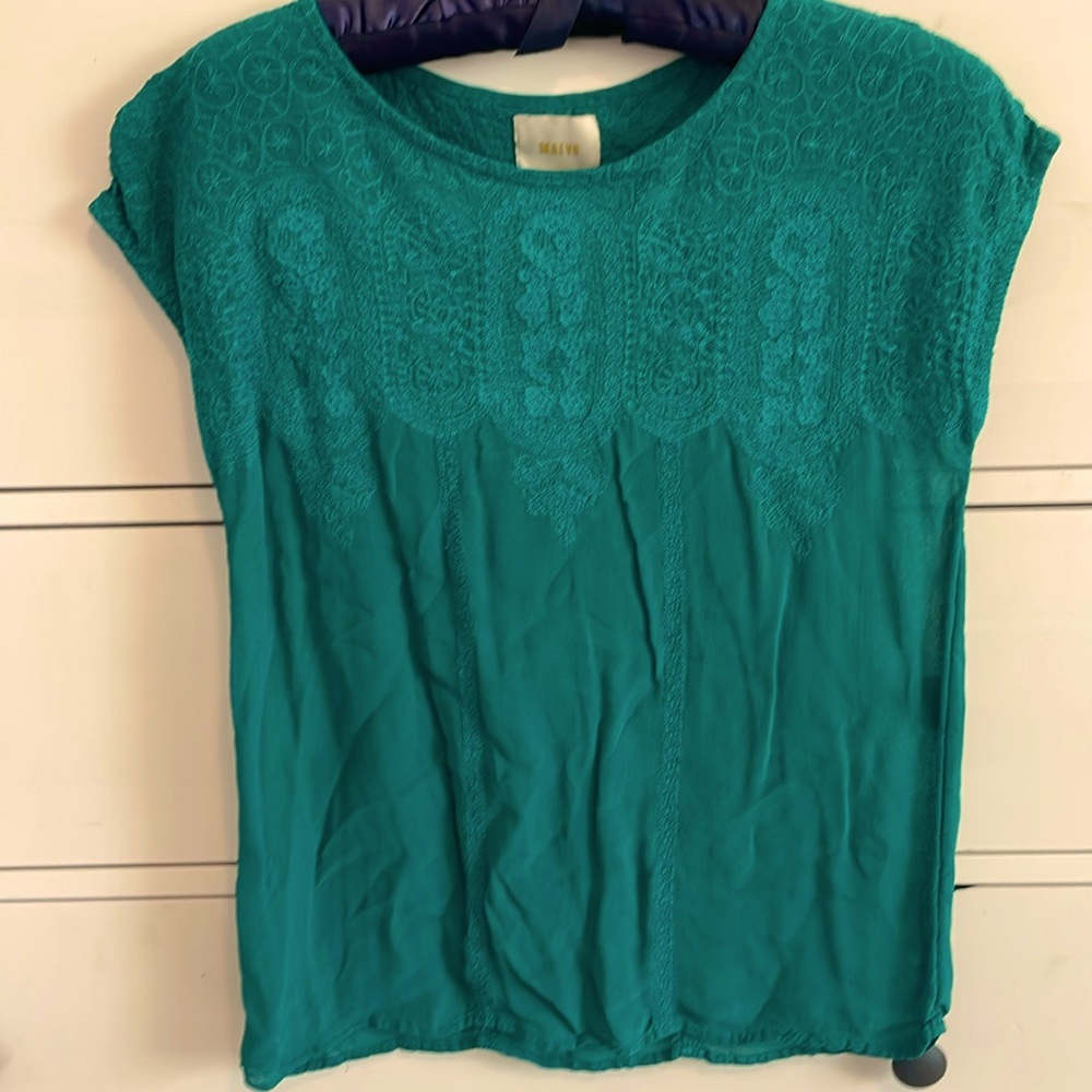 Anthropologie dress top, size xsmall, green